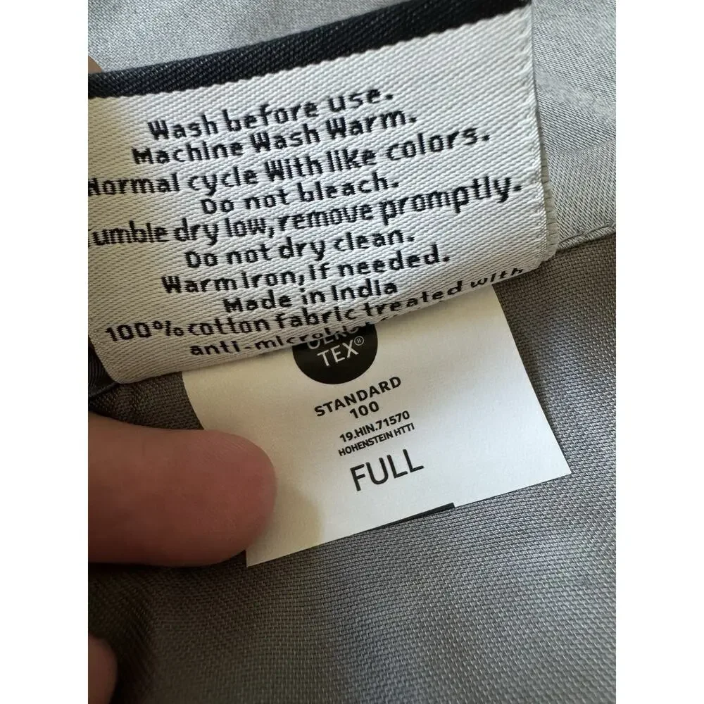 Miracle Made Cooling Antibacterial Deep Fitted Supima Cotton Sheet Set Full Gray
